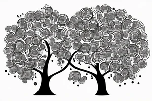 Digital tree tattoo idea