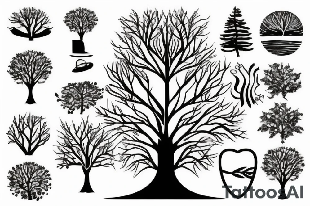 Digital tree tattoo idea