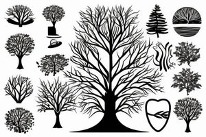 Digital tree tattoo idea