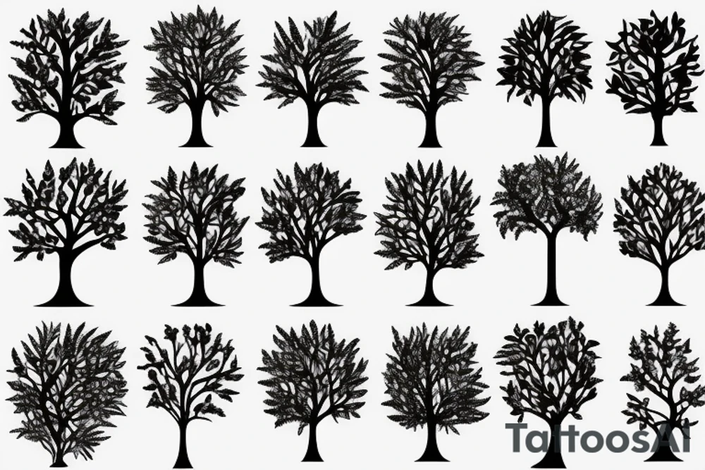 Digital tree tattoo idea
