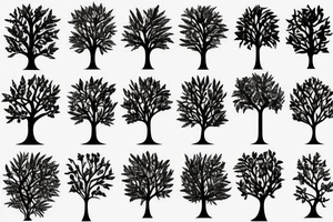 Digital tree tattoo idea