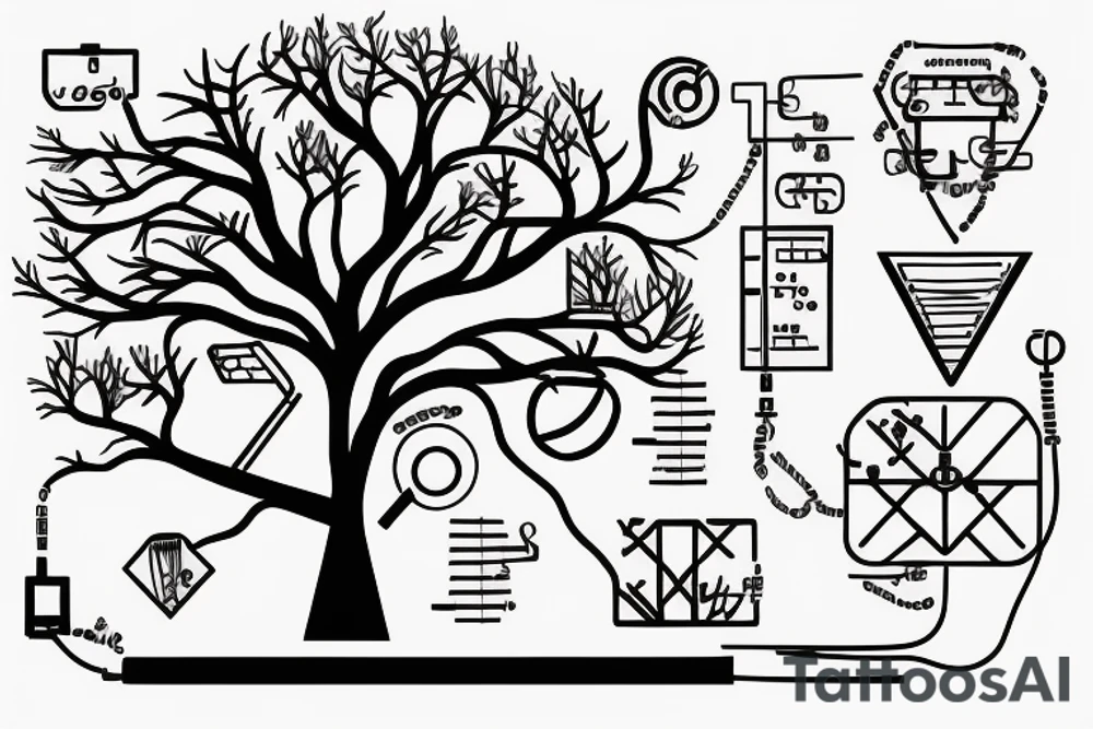 Circuit diagram tree tattoo idea