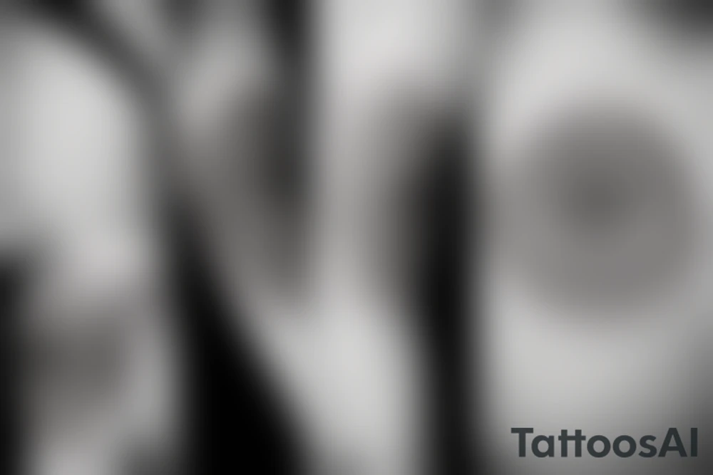 Minimalistic Rising sun tattoo idea