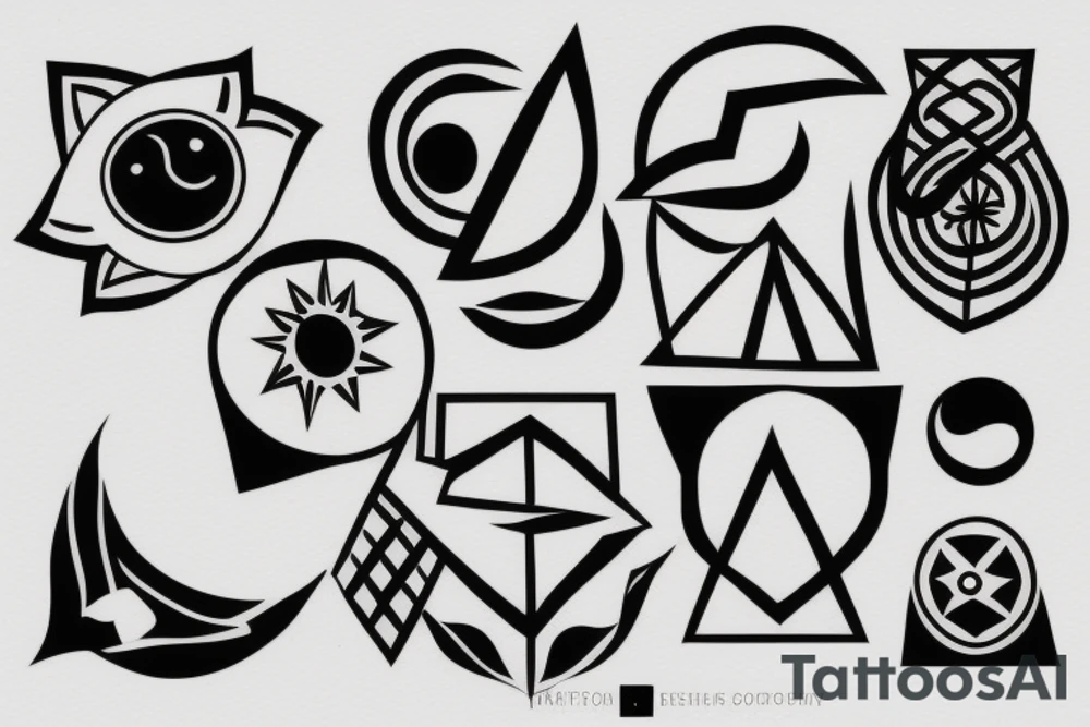 Minimalistic Rising sun tattoo idea