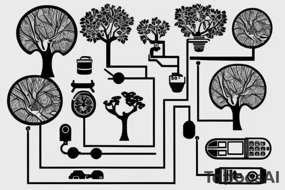 Circuit diagram tree tattoo idea