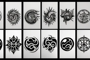 Minimalistic Rising sun tattoo idea