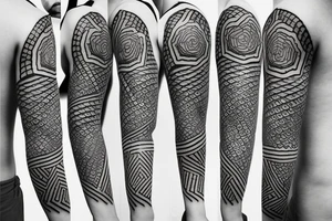Minimalistic Rising sun tattoo idea