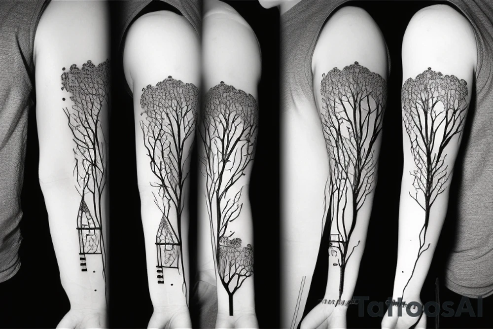 Circuit diagram tree small tattoo idea