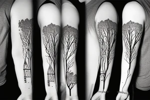 Circuit diagram tree small tattoo idea