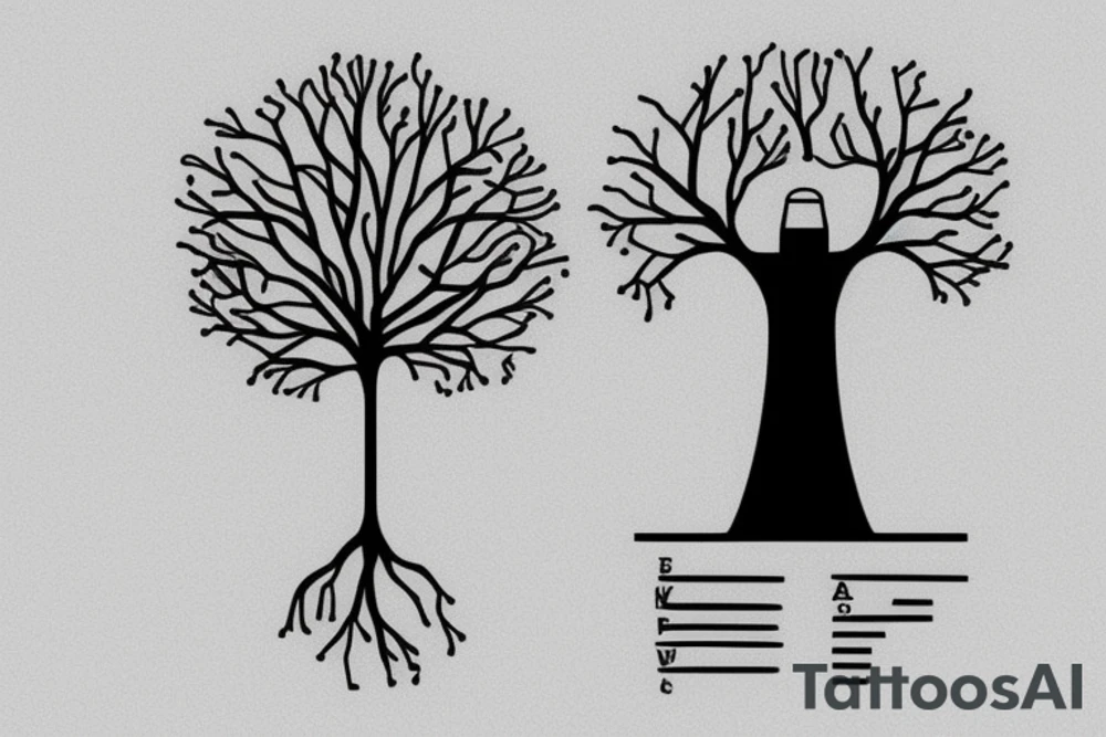 Circuit diagram tree small tattoo idea