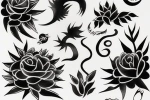 Minimalistic Rising sun tattoo idea