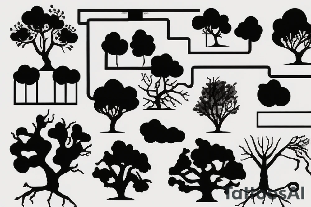Circuit diagram tree small tattoo idea