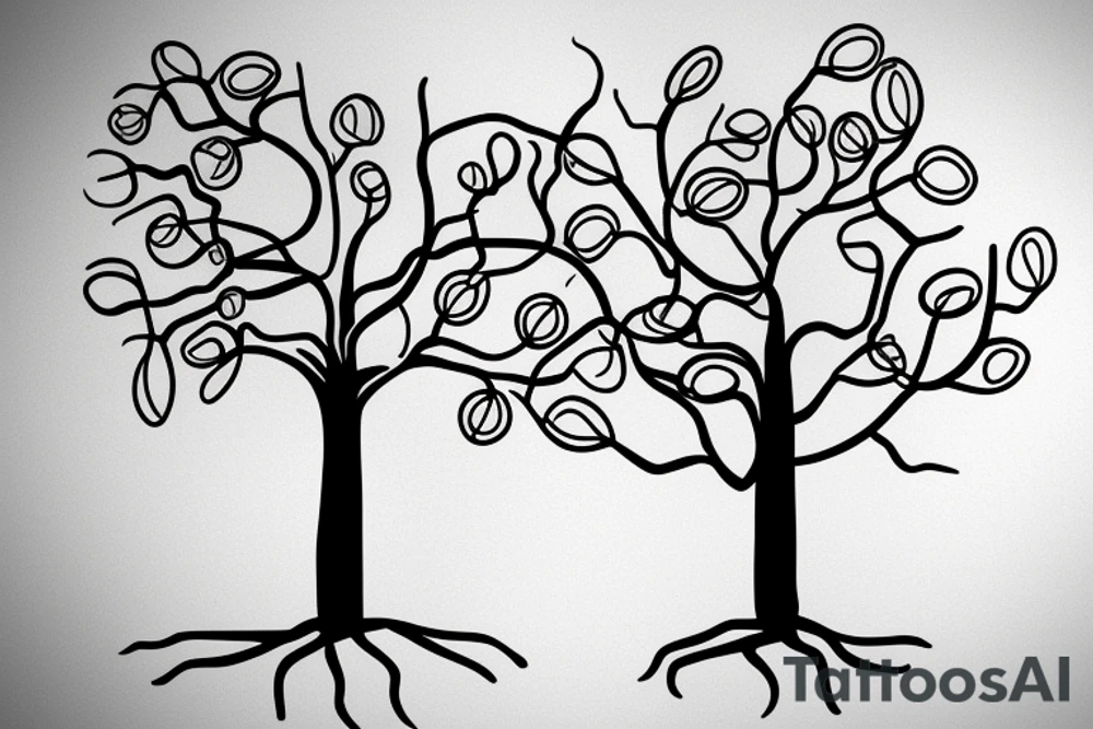 Circuit diagram tree small tattoo idea
