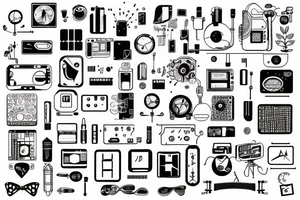 Living circuit board tattoo idea
