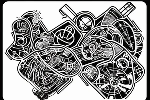 Living circuit board tattoo idea