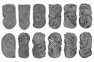 Rising sun dots and lines tattoo idea