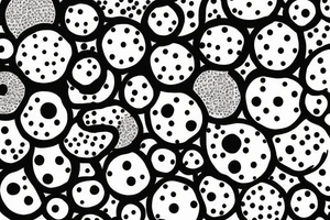 Sunrise dots and lines tattoo idea
