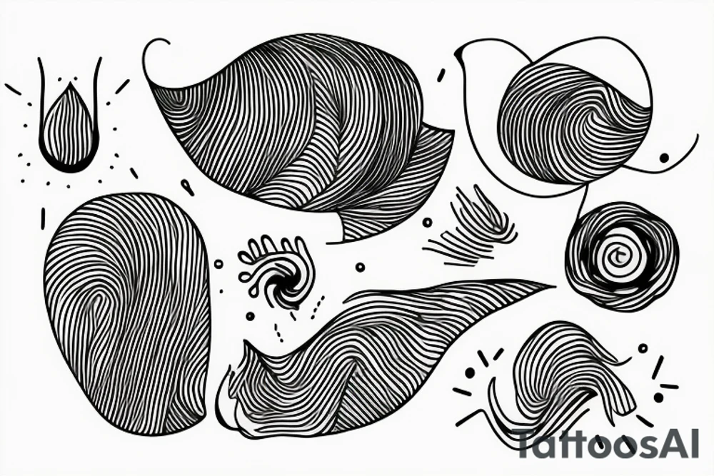 Sunrise single line drawing tattoo idea