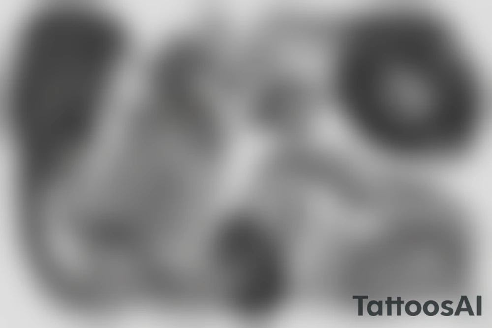 Rising sun single line drawing tattoo idea