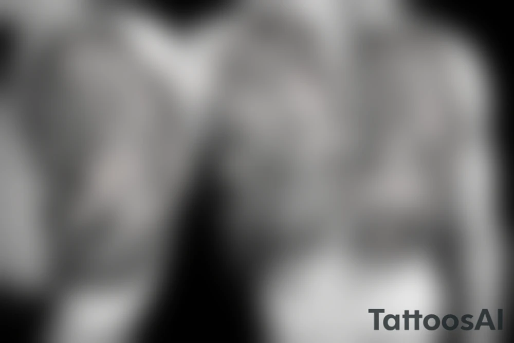 A oldshool greek god tattoo of neptune with a old atlas tattoo idea