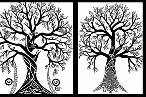 Half a tree of life tattoo idea