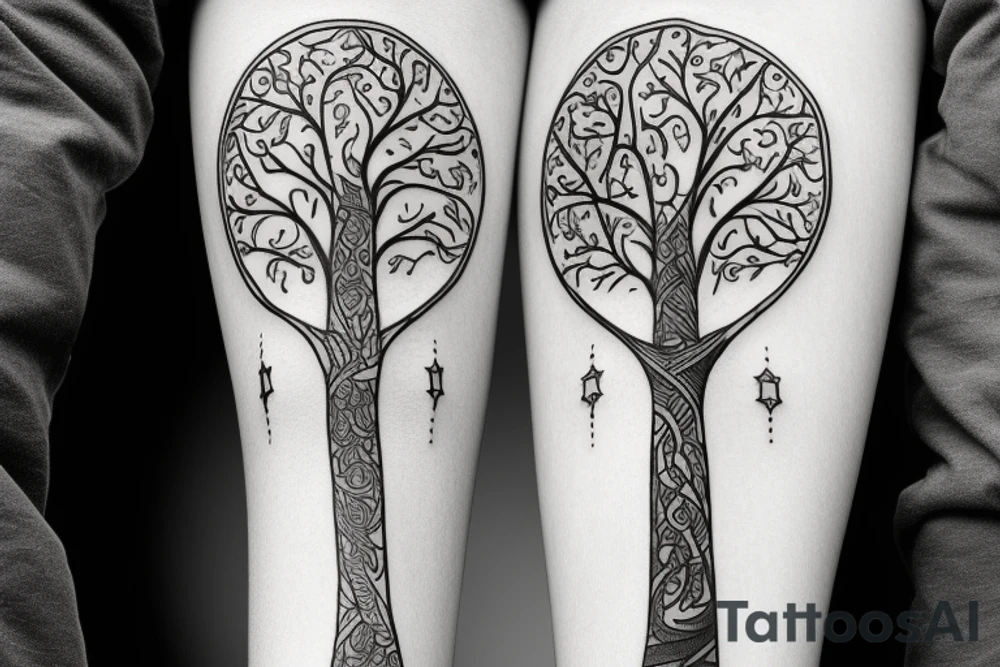 Half a tree of life tattoo idea