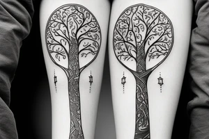 Half a tree of life tattoo idea