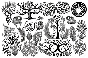 Half a tree of life tattoo idea