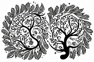 Half a tree of life tattoo idea