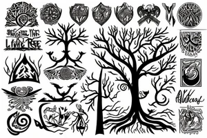 Left Half of a tree of life tattoo idea