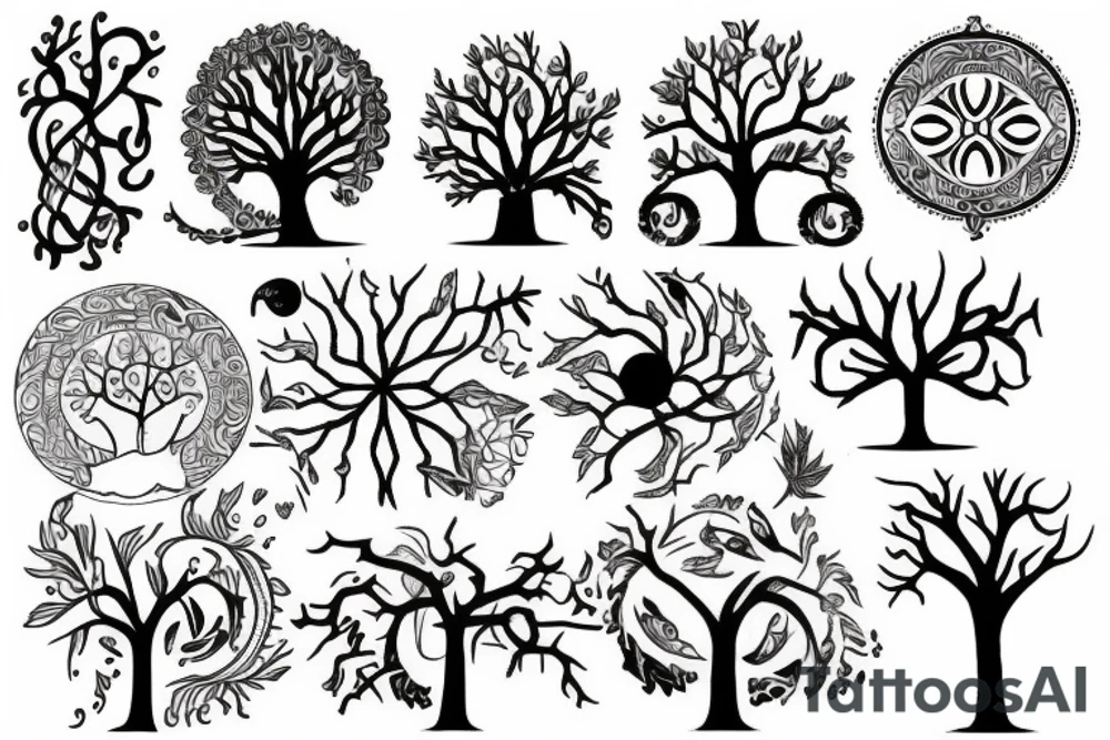 Left Half of a tree of life tattoo idea