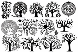 Left Half of a tree of life tattoo idea
