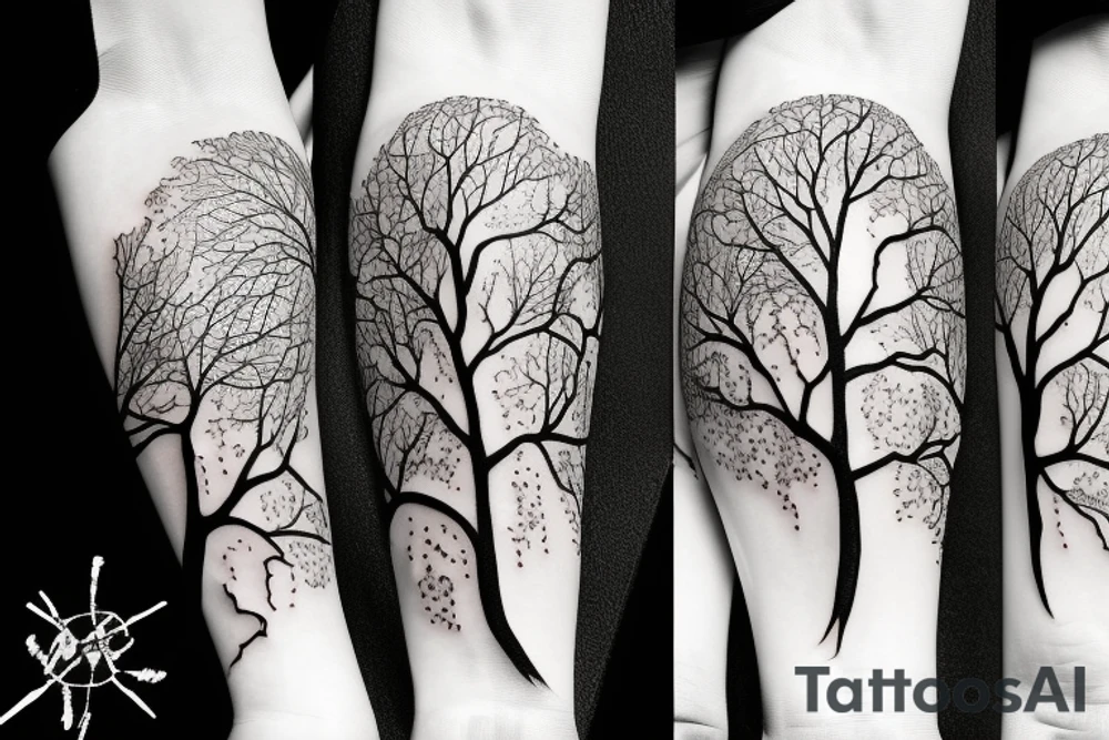 Left Half of a tree tattoo idea