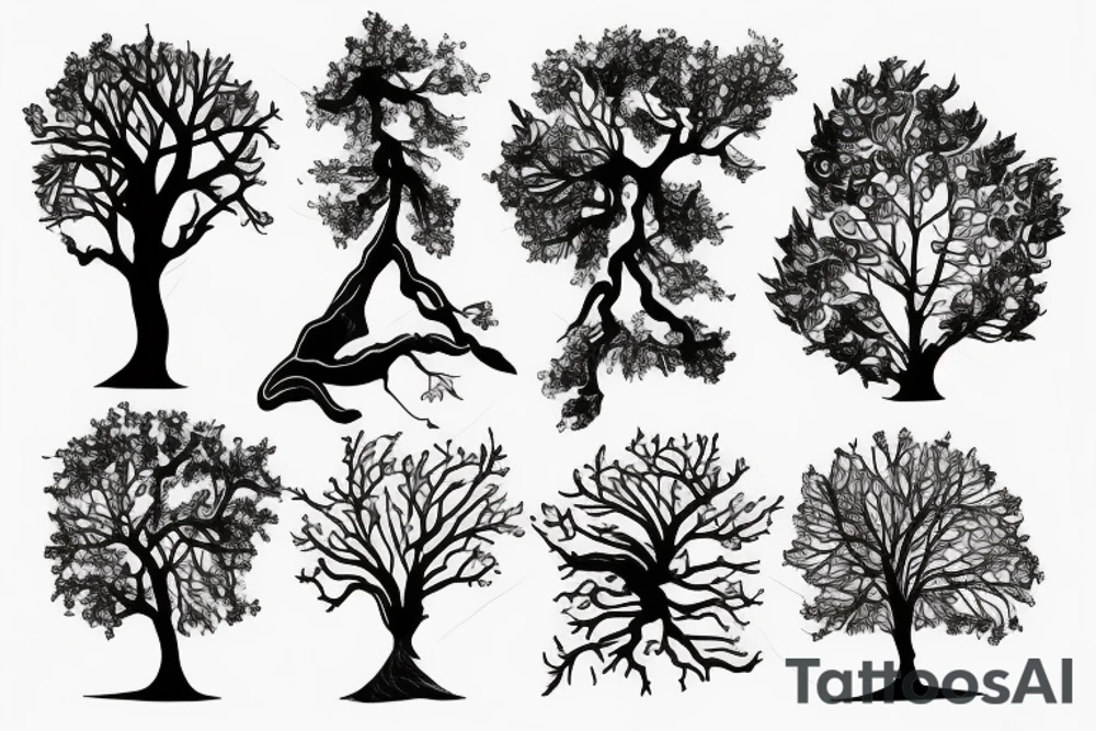 Left Half of a tree tattoo idea