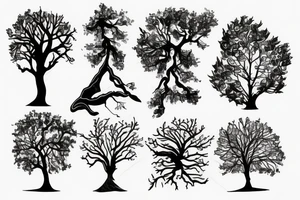 Left Half of a tree tattoo idea