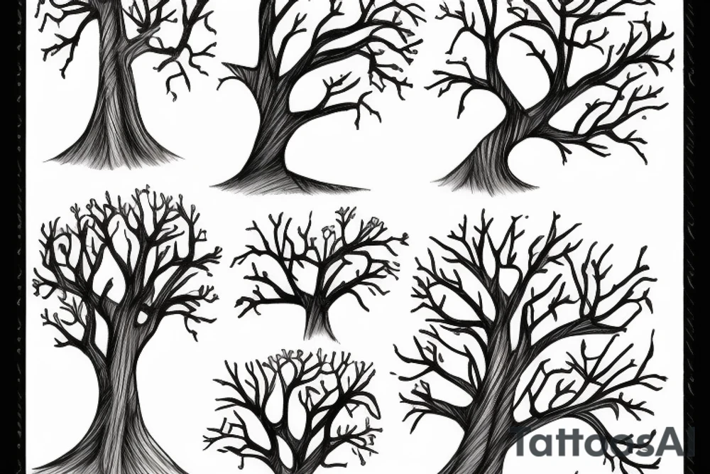 Left Half of a tree tattoo idea