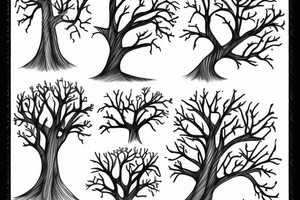 Left Half of a tree tattoo idea