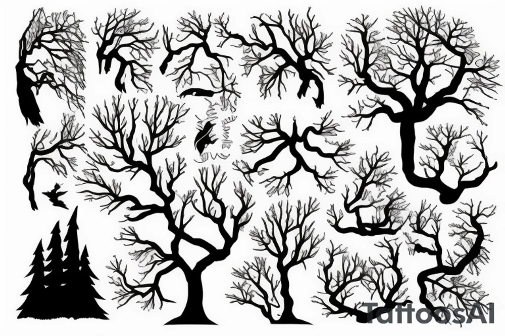 Left Half of a tree tattoo idea