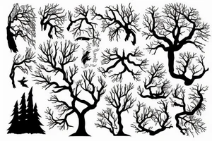 Left Half of a tree tattoo idea