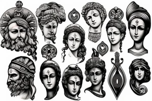 greek god statue tattoo idea