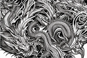 Dragon Intricate Regal Thorns Beautiful Vivid Elaborate Stoic Badass tattoo idea