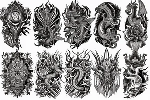 Dragon Intricate Regal Thorns Beautiful Vivid Elaborate Stoic Badass tattoo idea
