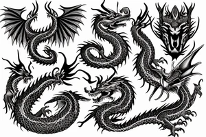 Dragon Intricate Regal Beautiful Vivid Elaborate Stoic Badass tattoo idea
