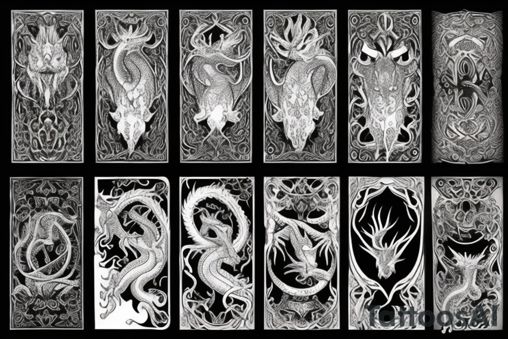 Dragon Intricate Regal Beautiful Vivid Elaborate Stoic Badass tattoo idea
