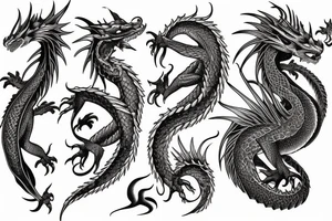 Dragon Intricate Regal Beautiful Vivid Elaborate Stoic Badass tattoo idea