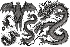 Dragon Intricate Regal Beautiful Vivid Elaborate Stoic Badass tattoo idea