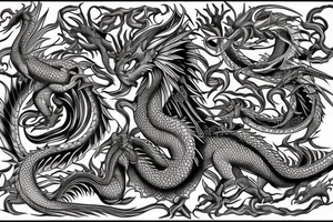 Dragon Intricate Regal Beautiful Vivid Elaborate Stoic Badass tattoo idea