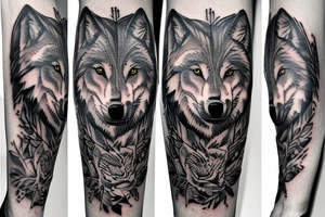 bio wolf tattoo idea