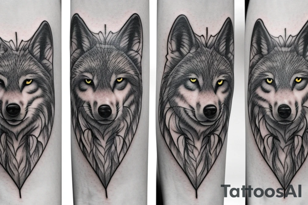 bio wolf tattoo idea