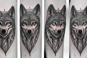 bio wolf tattoo idea